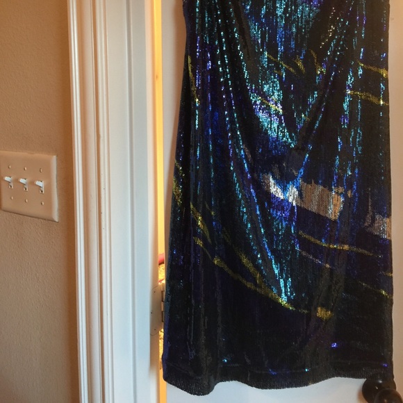 REBECCA MOSES SEQUIN COLORFUL DRESS - Picture 8 of 8